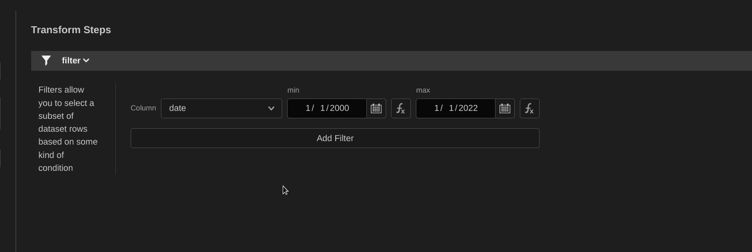 Range filter added